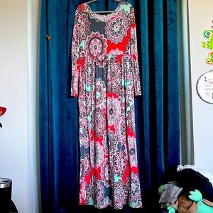 Viishow maxi dress with long sleeve in 2XL